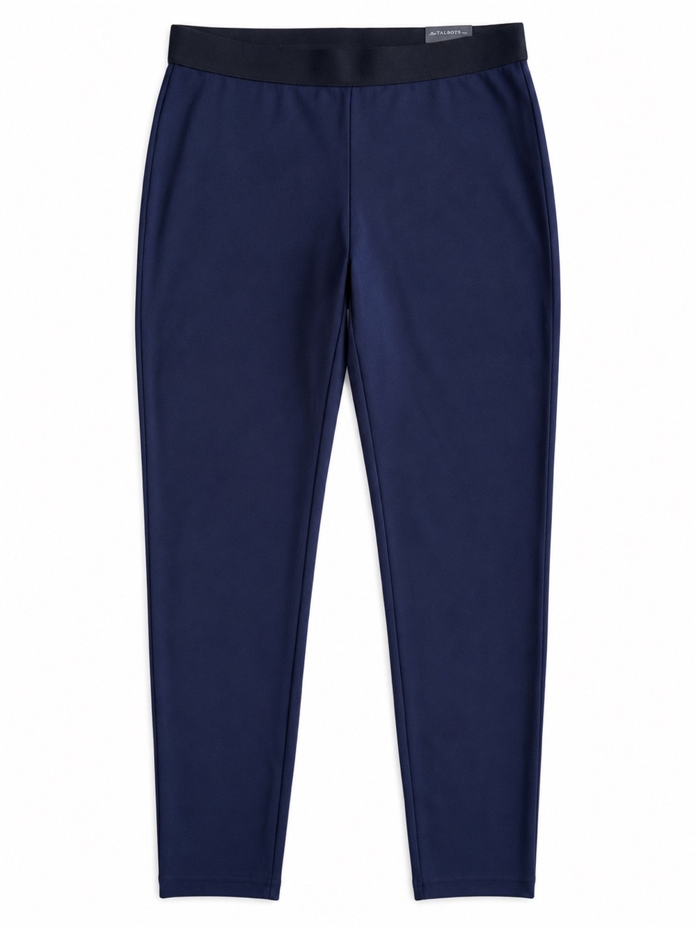 Talbots Soho Ankle Pant Pull On High Waist Slim Leg Navy Blue Size 10